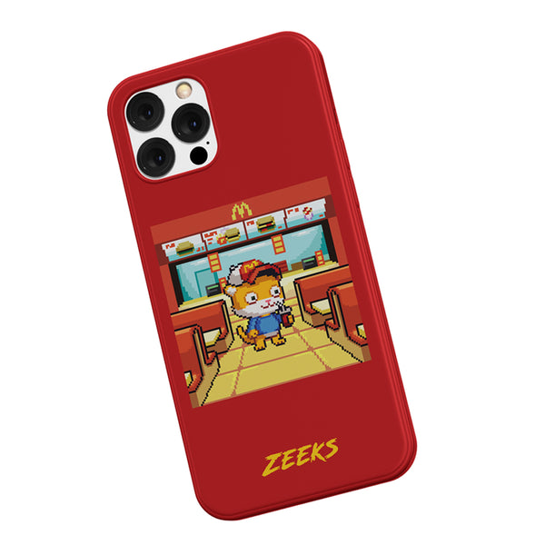 Cooperation with ZEEKCAT --- ZEEKCAT Phone Case <Work at McXonald's - RED>